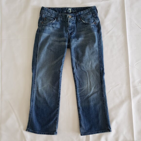 7 for All Mankind Crop "A" Pocket Jeans SZ 25 - Picture 2 of 8